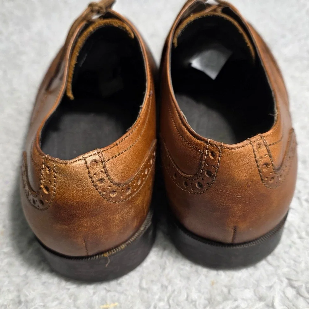 Cole‎ Haan Brown Leather Wingtip Brogue Oxford Dress Shoes Grand.OS 8.5 M